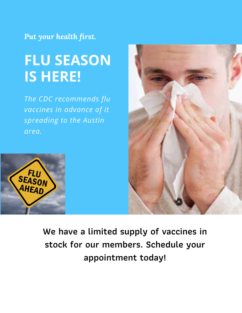 Flu Season is here – Shots are in!
